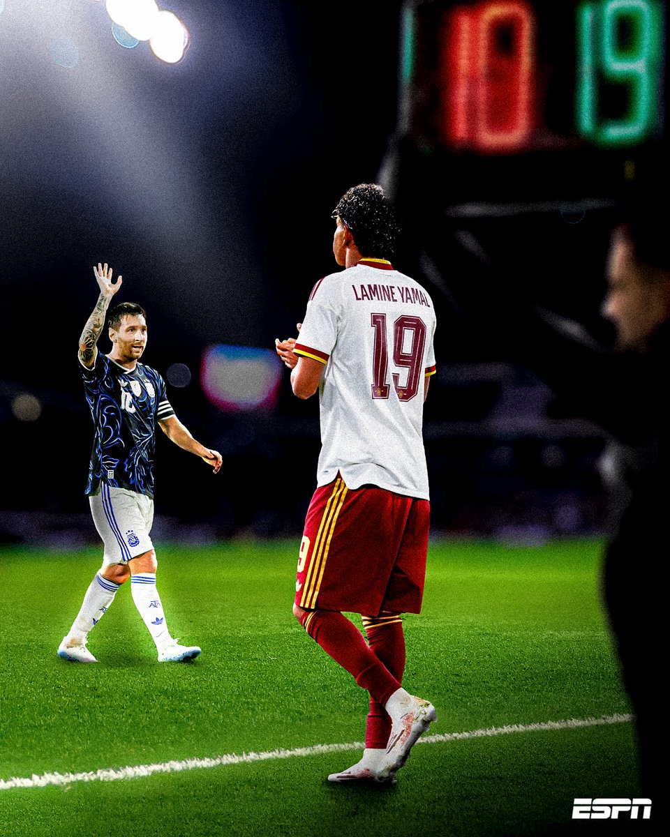 Lionel Messi vs. Lamine Yamal in the World Cup Final. Barcelona past and present 👏