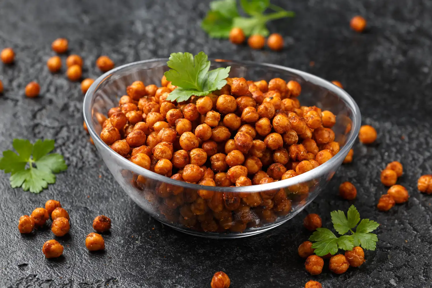 An image of roasted chickpeas