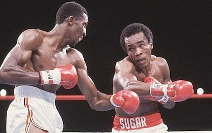 La primera pelea con Sugar Ray Leonard, cuando Hearns perdió el invicto en 1981
